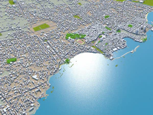 Chania city Greece 30km 3D Model
