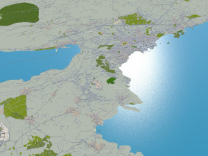 Chania city Greece 30km 3D Модель
