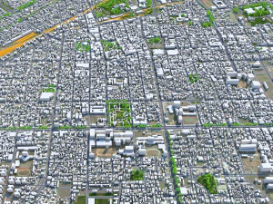 台湾嘉義市 30km 3Dモデル