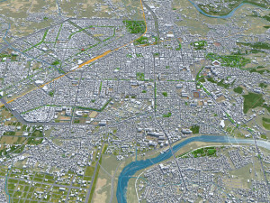 Chiayi city Taiwan 30km 3D Model