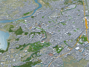 Chiayi city Taiwan 30km 3D Model