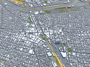 Ciudad Juarez city Mexico 30km 3D Model