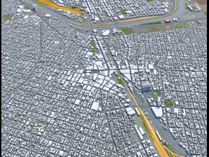Ciudad Juarez city Mexico 30km 3D Model