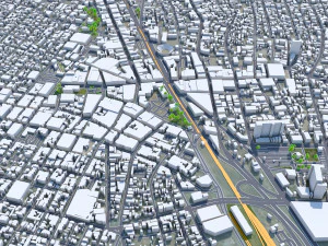 Ciudad Juarez city Mexico 30km 3D Model