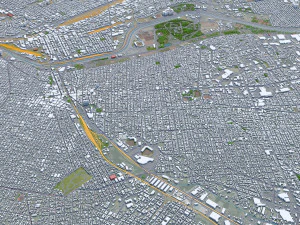 Ciudad Juarez city Mexico 30km 3D Model