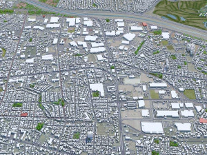 Ciudad Juarez city Mexico 30km 3D Model