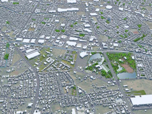 Ciudad Juarez city Mexico 30km 3D Model