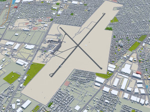 Ciudad Juarez city Mexico 30km Model 3D