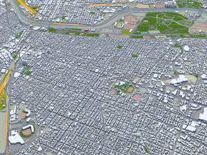 Ciudad Juarez city Mexico 30km Model 3D