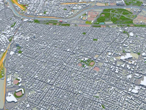 Ciudad Juarez city Mexico 30km 3D Model