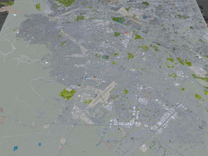Ciudad Juarez city Mexico 30km Model 3D