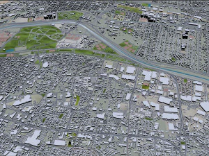 Ciudad Juarez city Mexico 30km 3D Model