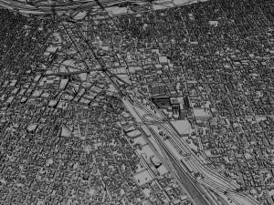 Ciudad Juarez city Mexico 30km Model 3D
