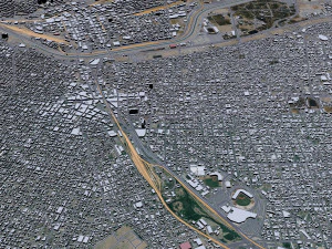 Ciudad Juarez city Mexico 30km 3D Model