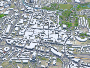 Colchester city United Kingdom 30km 3Dモデル