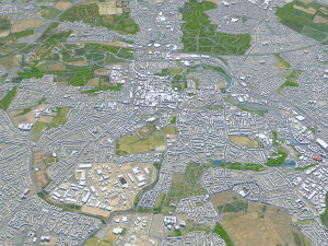 Colchester city United Kingdom 30km 3Dモデル