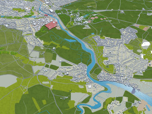 Colchester city United Kingdom 30km 3Dモデル