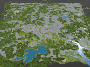 Colchester city United Kingdom 30km 3Dモデル