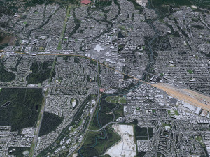 Coquitlam city Canada 20km 3D Model