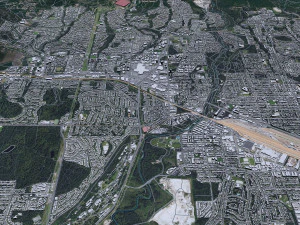 Coquitlam city Canada 20km 3D Model