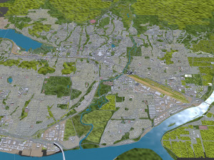Coquitlam city Canada 20km 3D Model