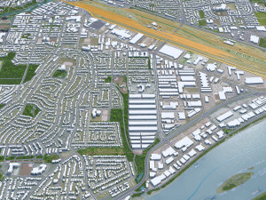 Coquitlam city Canada 20km 3D Model