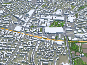 Crawley City United Kingdom 25km Modelo 3D