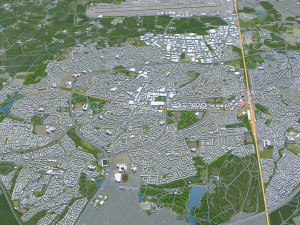 Crawley City United Kingdom 25km Modelo 3D