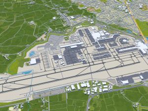 Crawley City United Kingdom 25km Modelo 3D