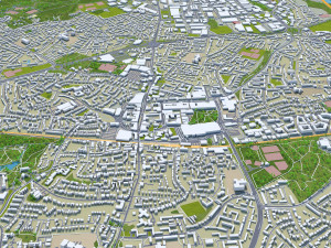 Crawley City United Kingdom 25km Modelo 3D
