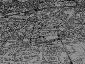 Crawley City United Kingdom 25km Modelo 3D
