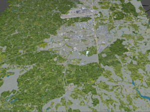 Crawley City United Kingdom 25km Modelo 3D