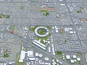 Cupertino city California USA 20km 3D-Modell