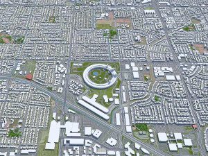 Cidade de Cupertino Califórnia EUA 20 km Modelo 3D