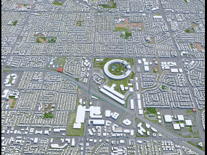 Cupertino city California USA 20km 3Dモデル