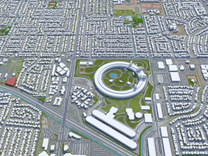 Cupertino city California USA 20km 3Dモデル