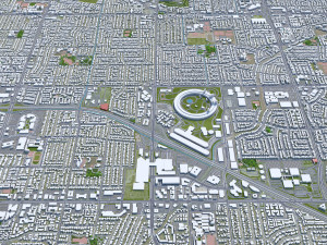Cupertino city California USA 20km 3Dモデル