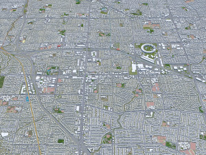 Cupertino city California USA 20km 3Dモデル