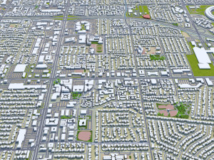Cupertino city California USA 20km 3Dモデル