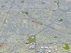 Cupertino city California USA 20km 3Dモデル