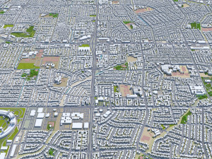 Cupertino city California USA 20km 3Dモデル