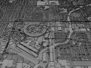 Cupertino city California USA 20km 3Dモデル