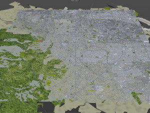 Cupertino city California USA 20km 3Dモデル