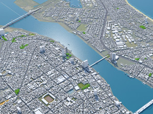 Da Nang city Vietnam 60km 3D Модель