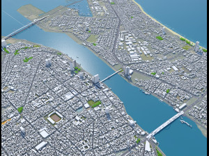 Da Nang city Vietnam 60km 3D Model