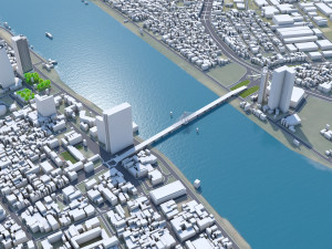 Da Nang city Vietnam 60km 3D Model