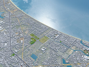 Da Nang city Vietnam 60km 3D Model