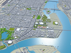 Da Nang city Vietnam 60km 3D Model
