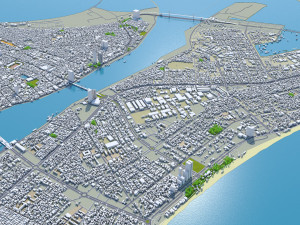 Da Nang city Vietnam 60km 3D Model