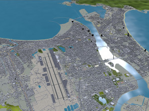 Da Nang city Vietnam 60km 3D Model